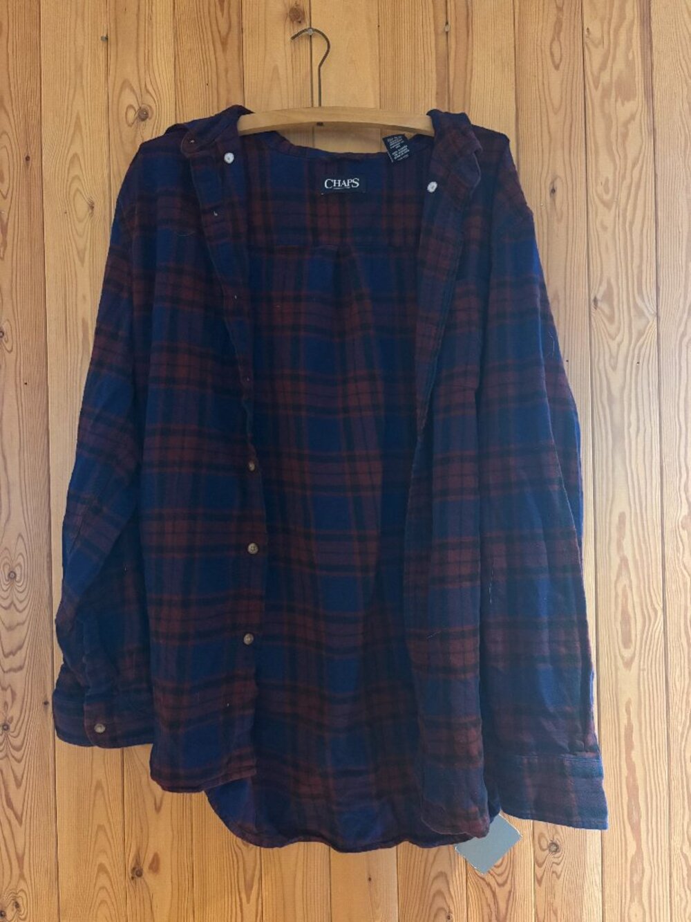 Chaps Plaid Red and Blue Flannel Shirt